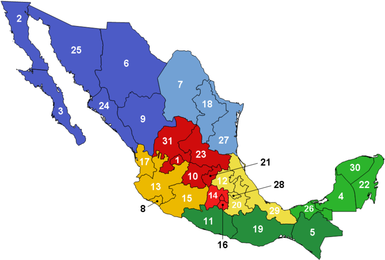 A Map Of The State Of Mexico