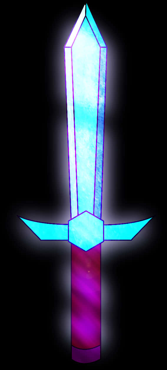 A Blue And Pink Sword