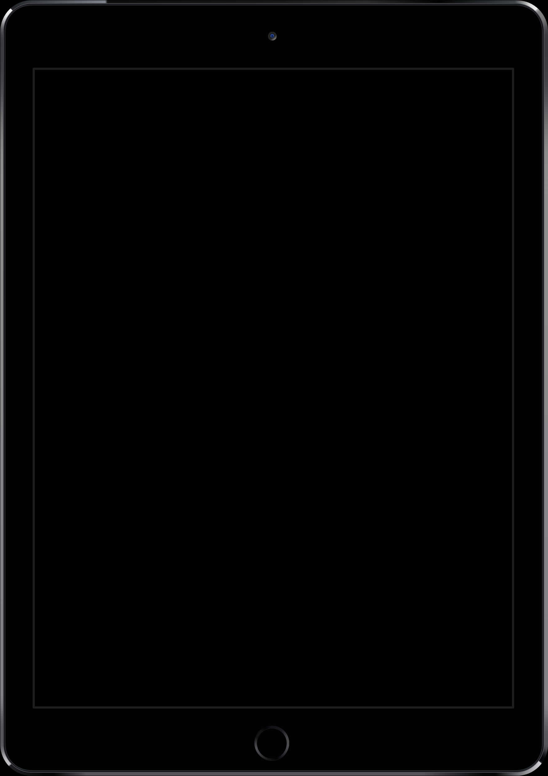 A Black Tablet With A Black Screen