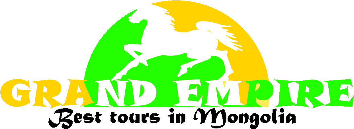 A White Horse With A Yellow Circle And A Green Circle With White Text