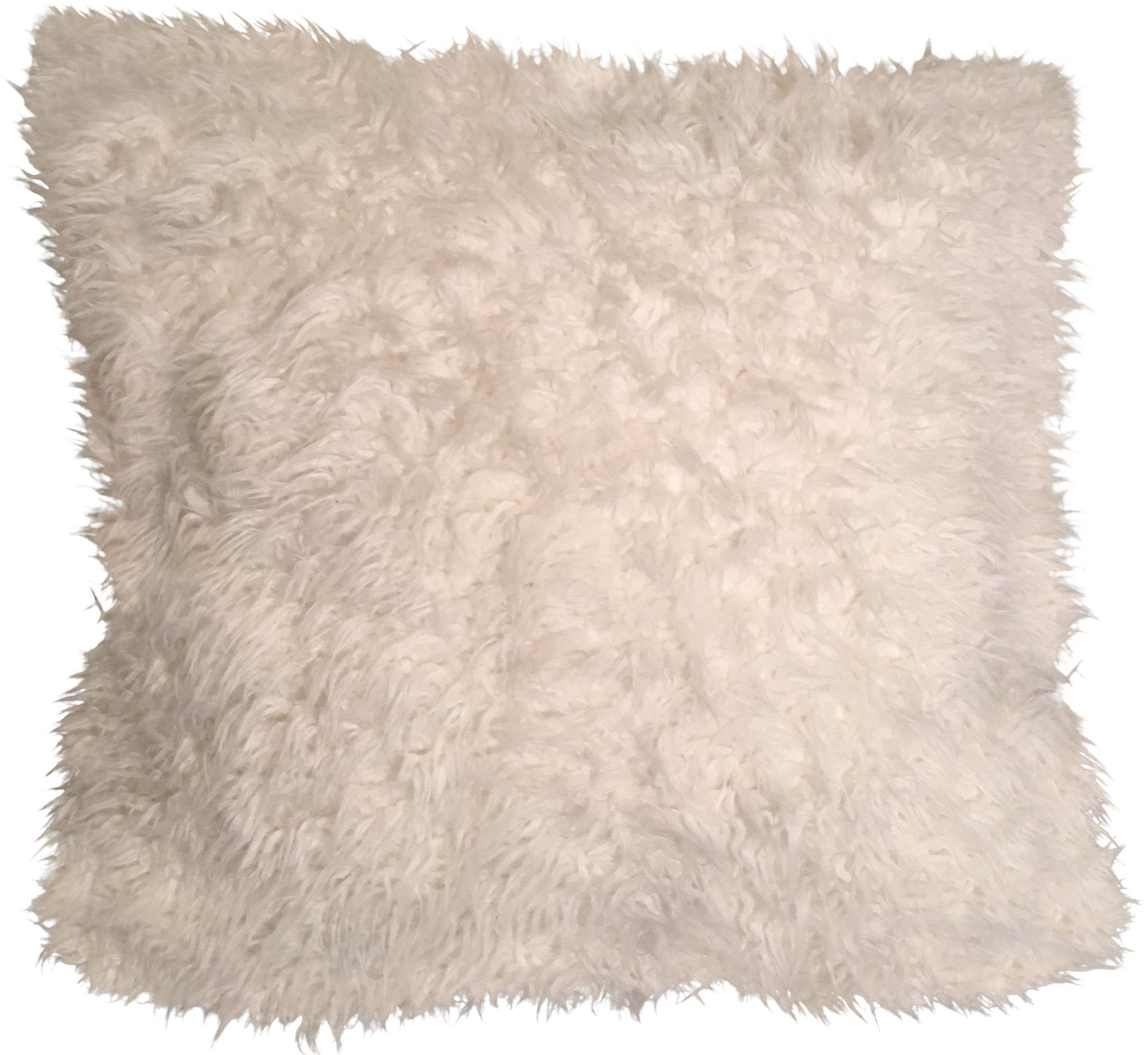 A White Fluffy Pillow On A Black Background