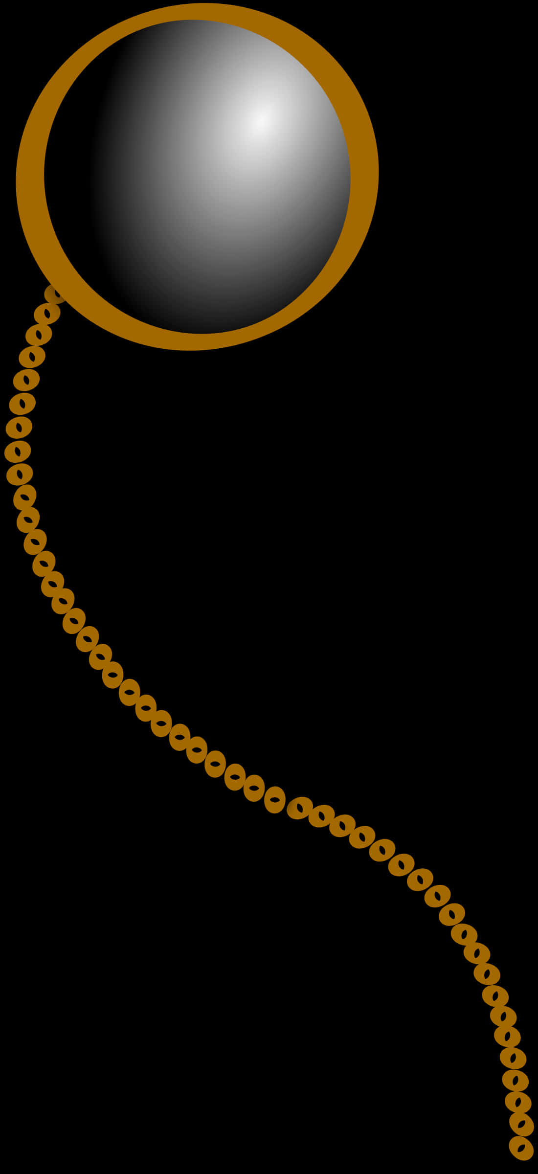 A Black Background With A Gold Chain