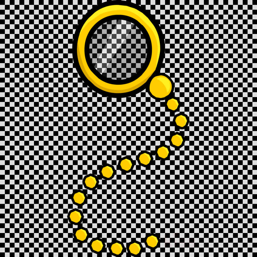 A Yellow Circle With A Bead
