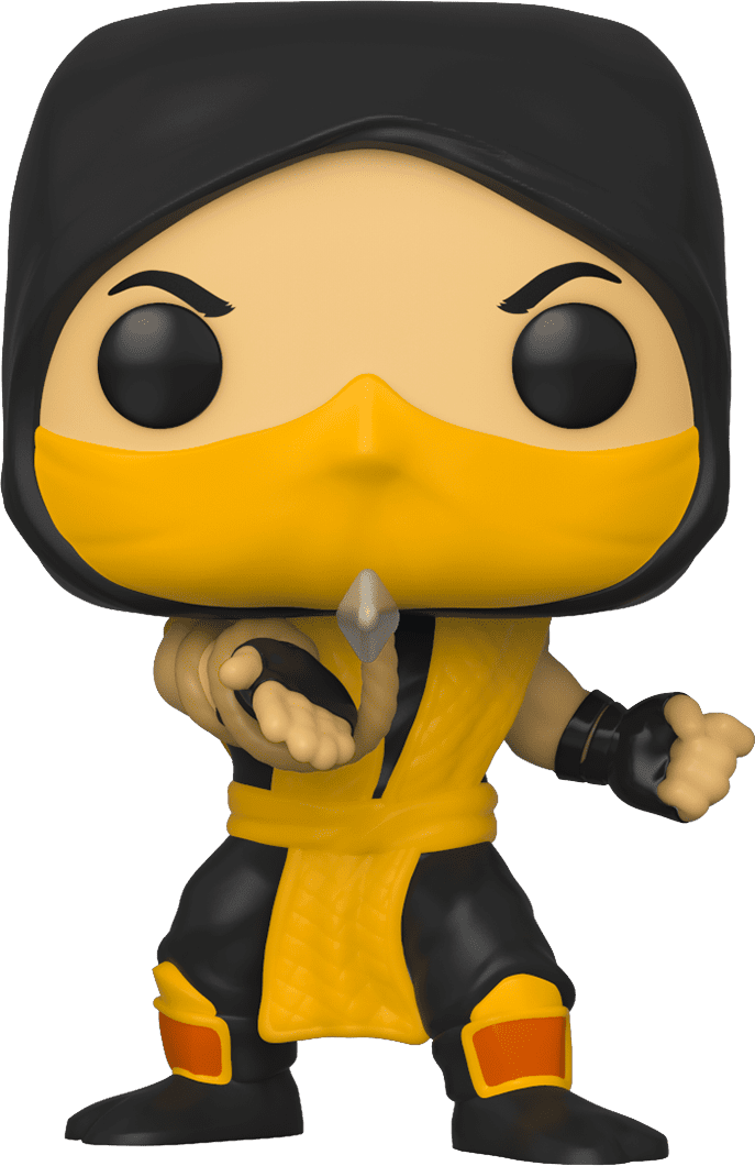 A Yellow And Black Action Figure