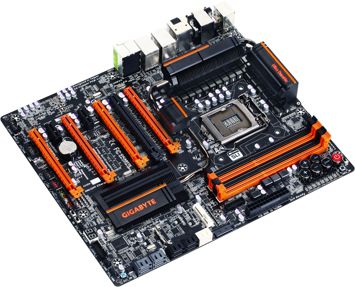 A Close Up Of A Computer Motherboard