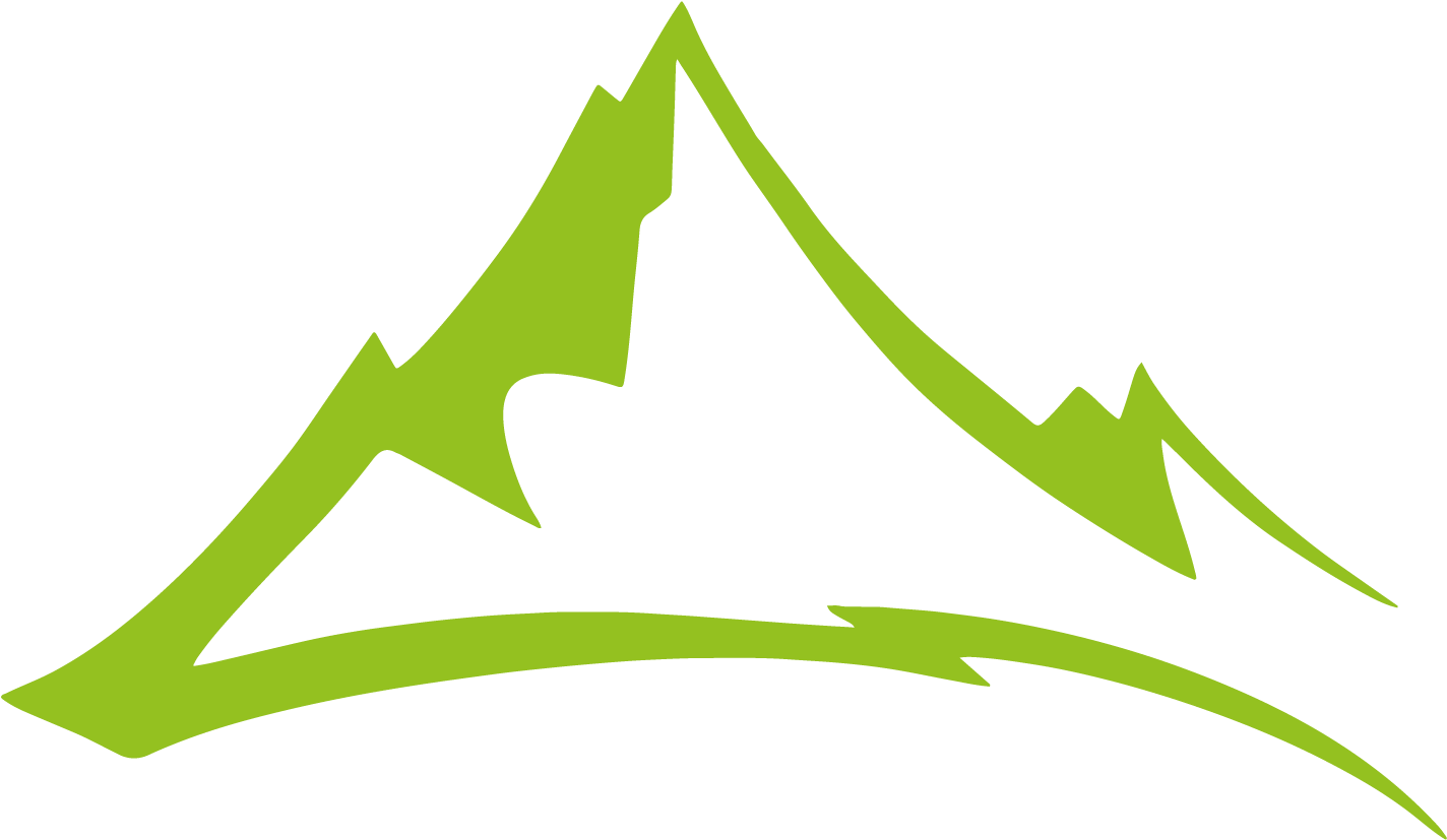 A Green Mountain With A Black Background