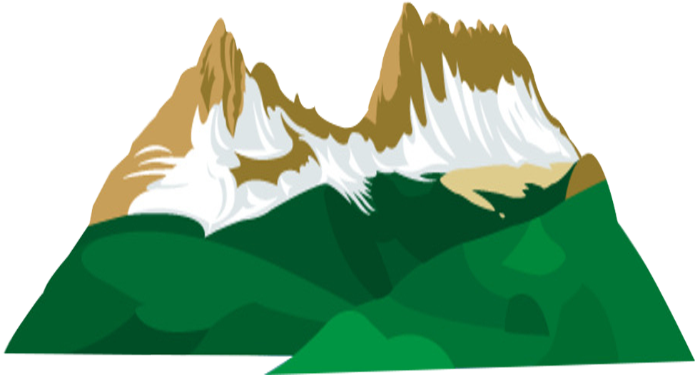 A Green And White Mountain Range