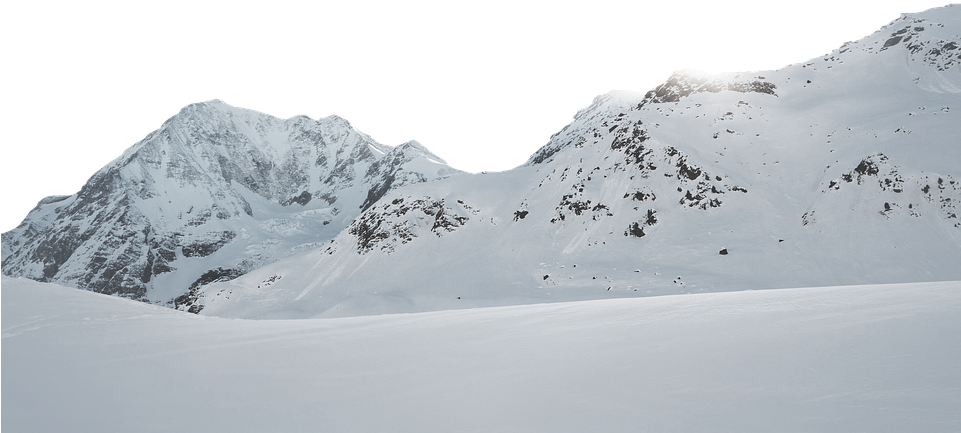A Snowy Mountain Range With A Black Background