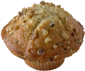 A Muffin With Nuts On Top