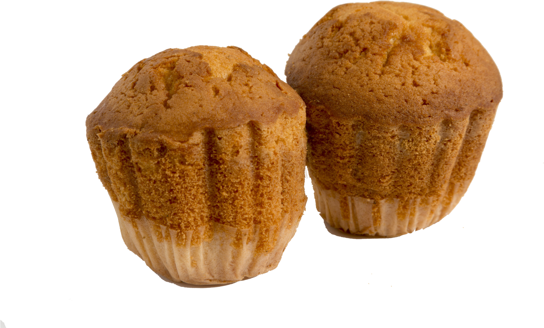 Two Muffins On A Black Background