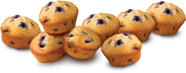 A Group Of Muffins With Blueberries