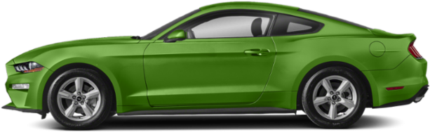 A Green Car With A Black Background
