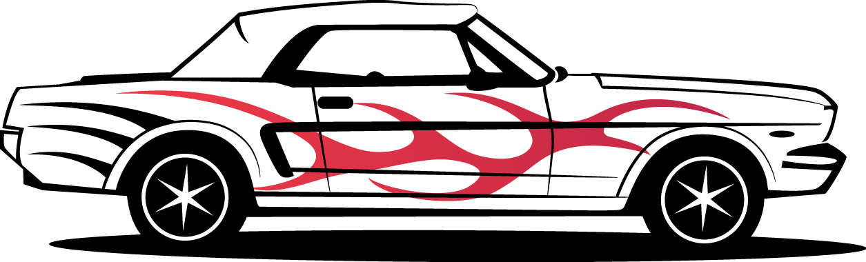 A Red And Black Flame Design