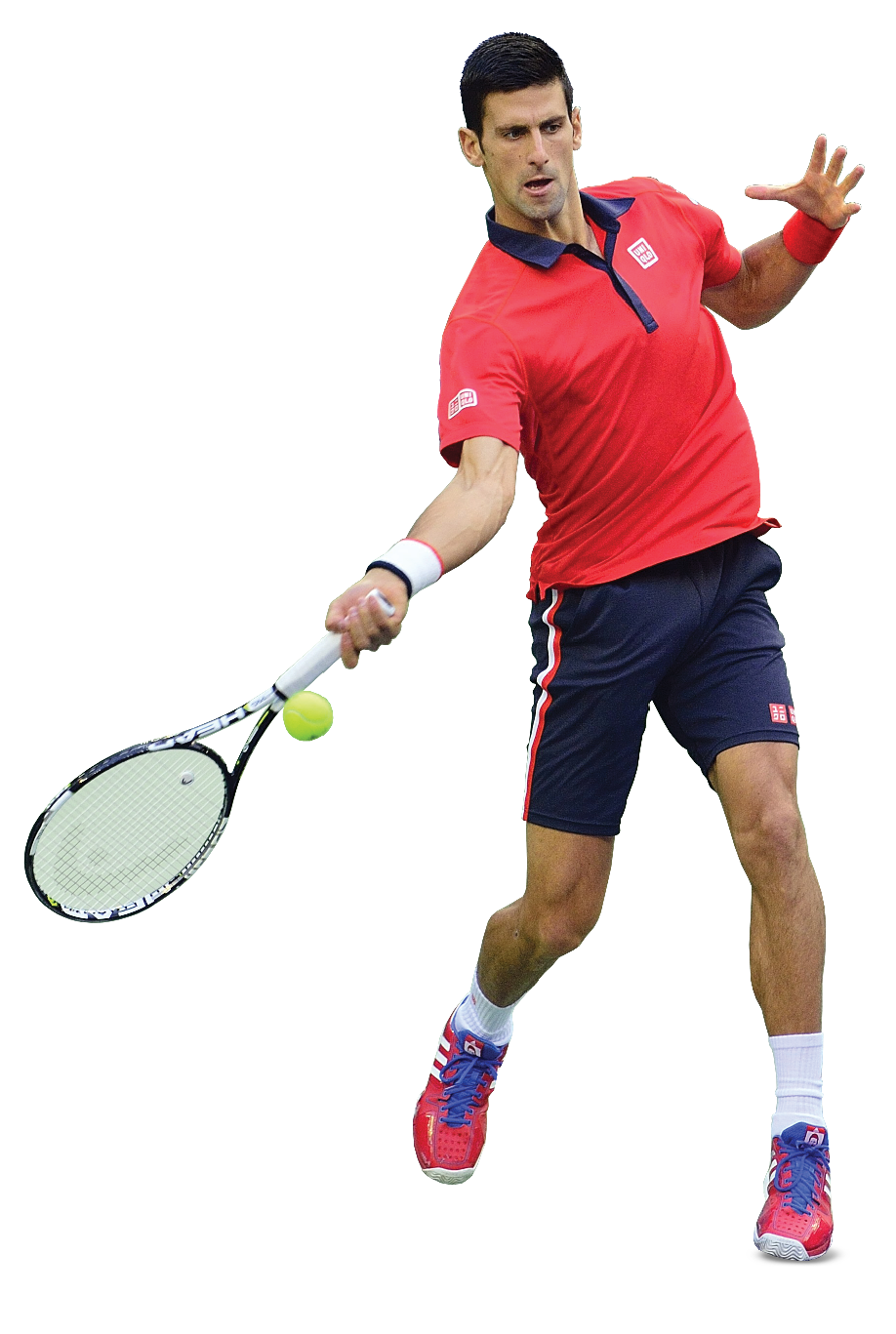 A Man Swinging A Tennis Racket