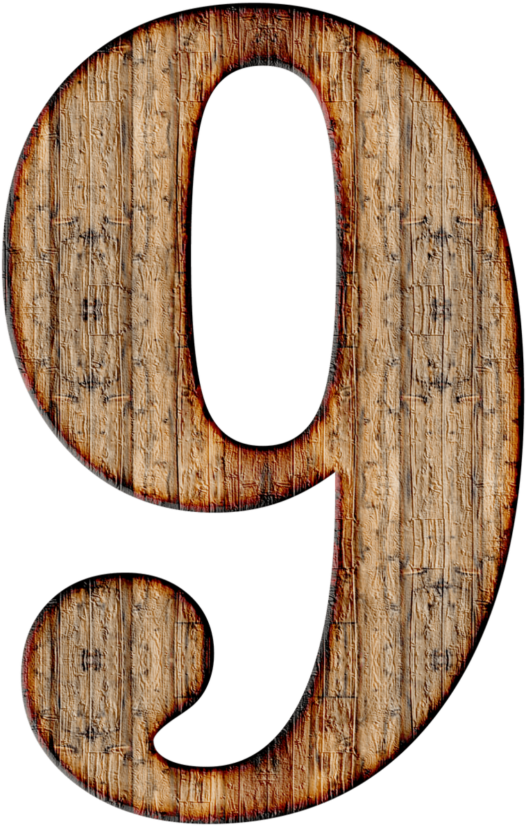 A Number Carved Into Wood