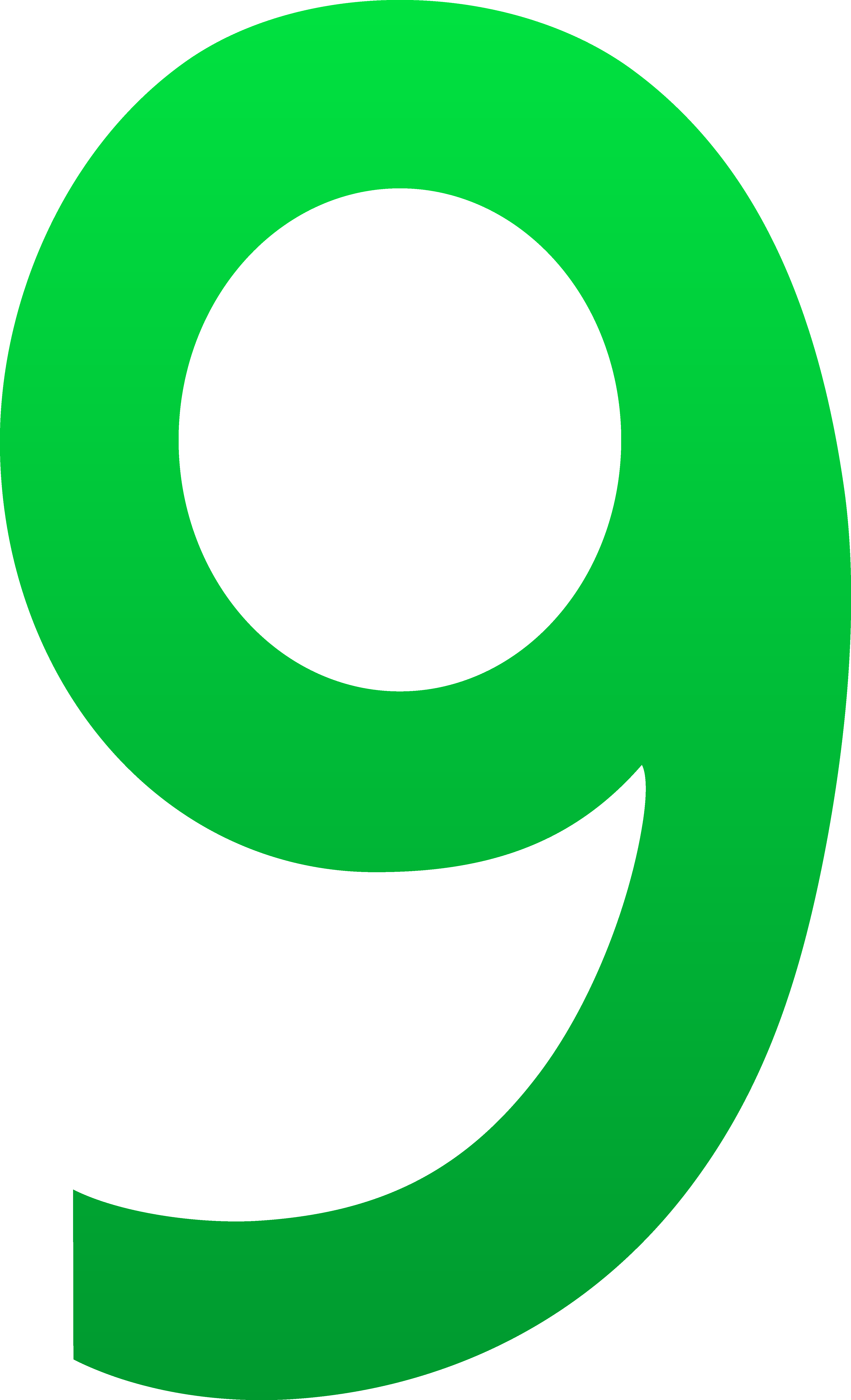 A Green Number On A Black Background