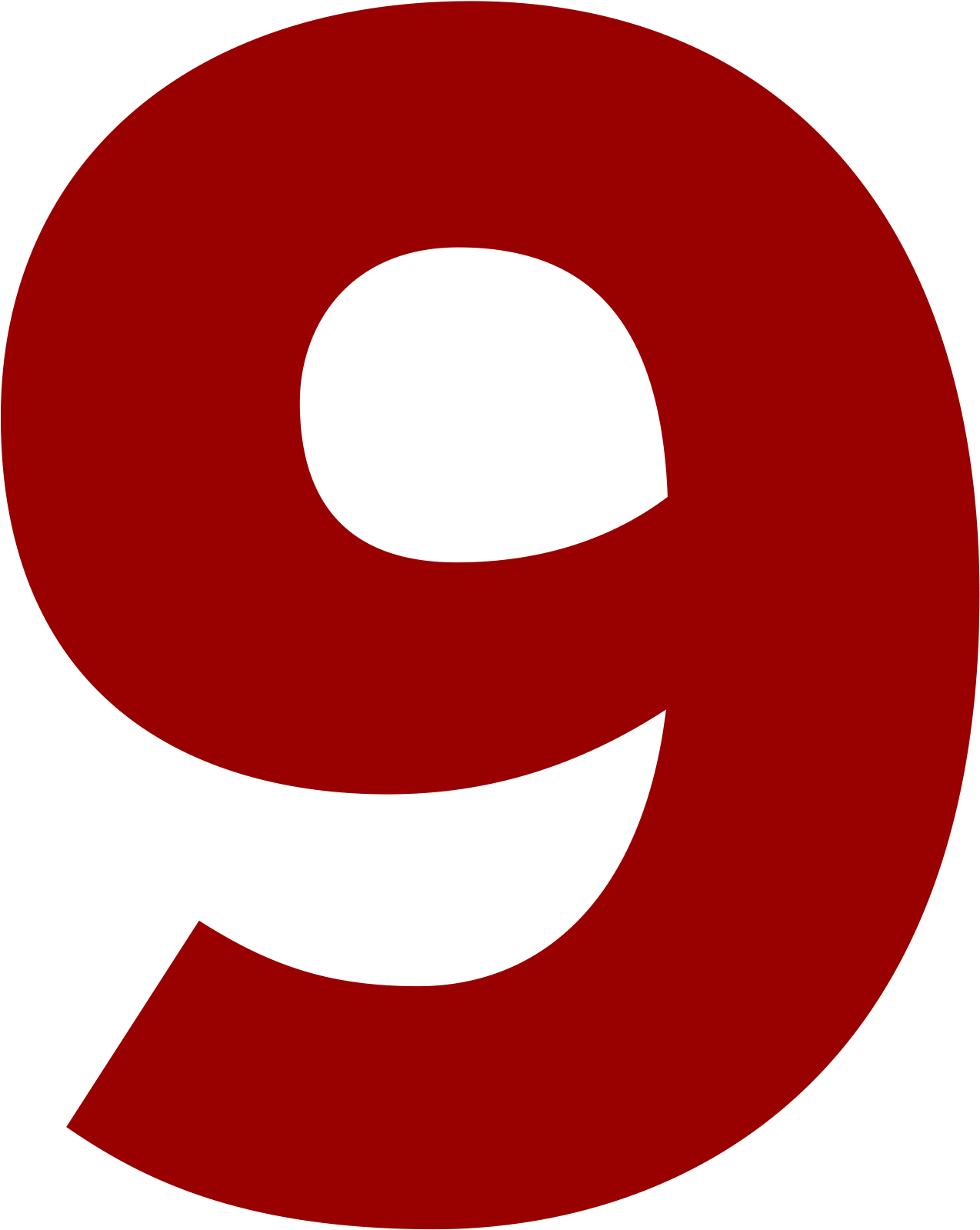 A Red Number With Black Background