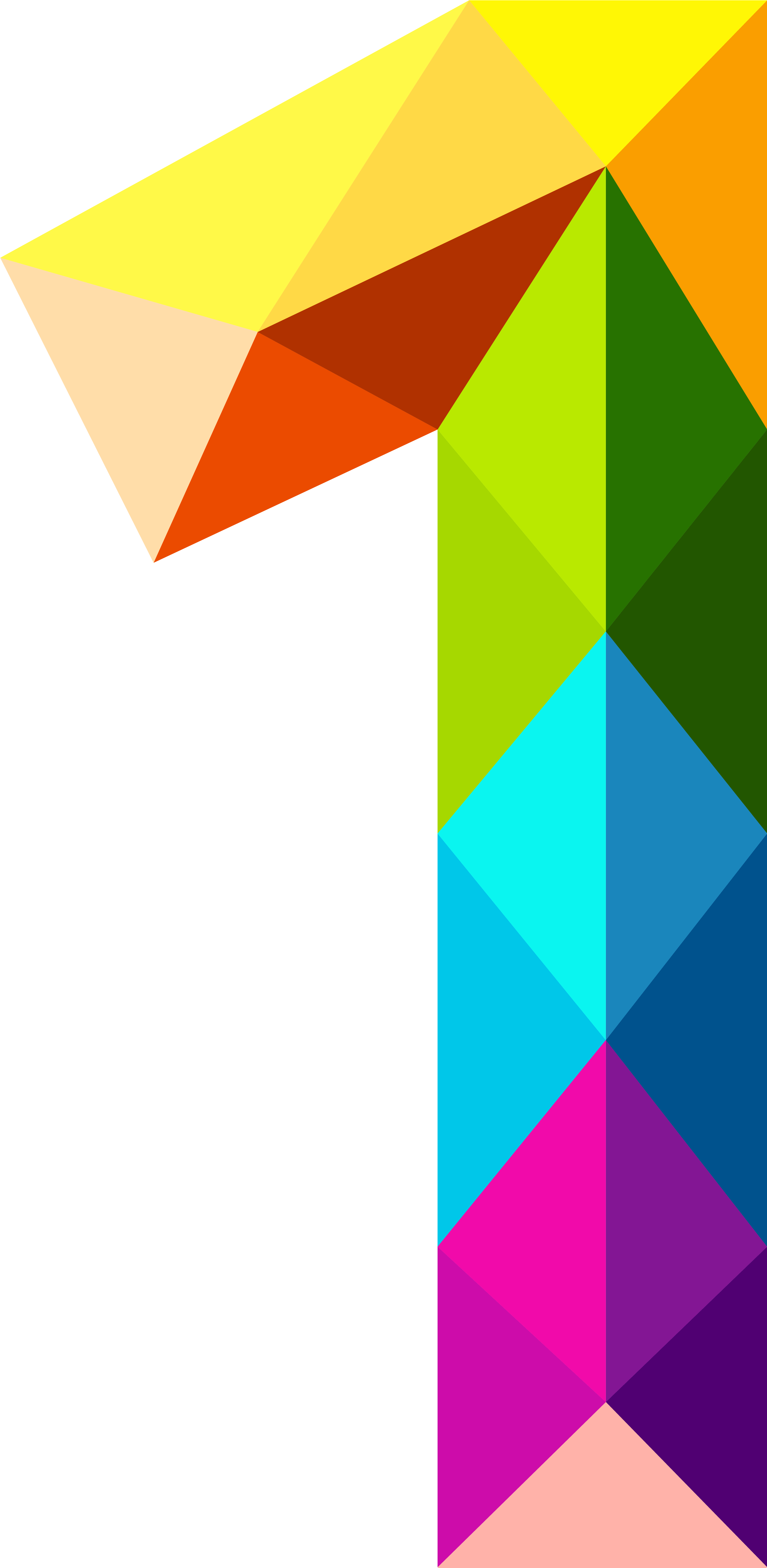 A Colorful Triangle Shaped Object