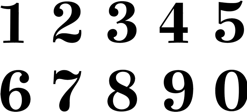 A Number Set On A Black Background
