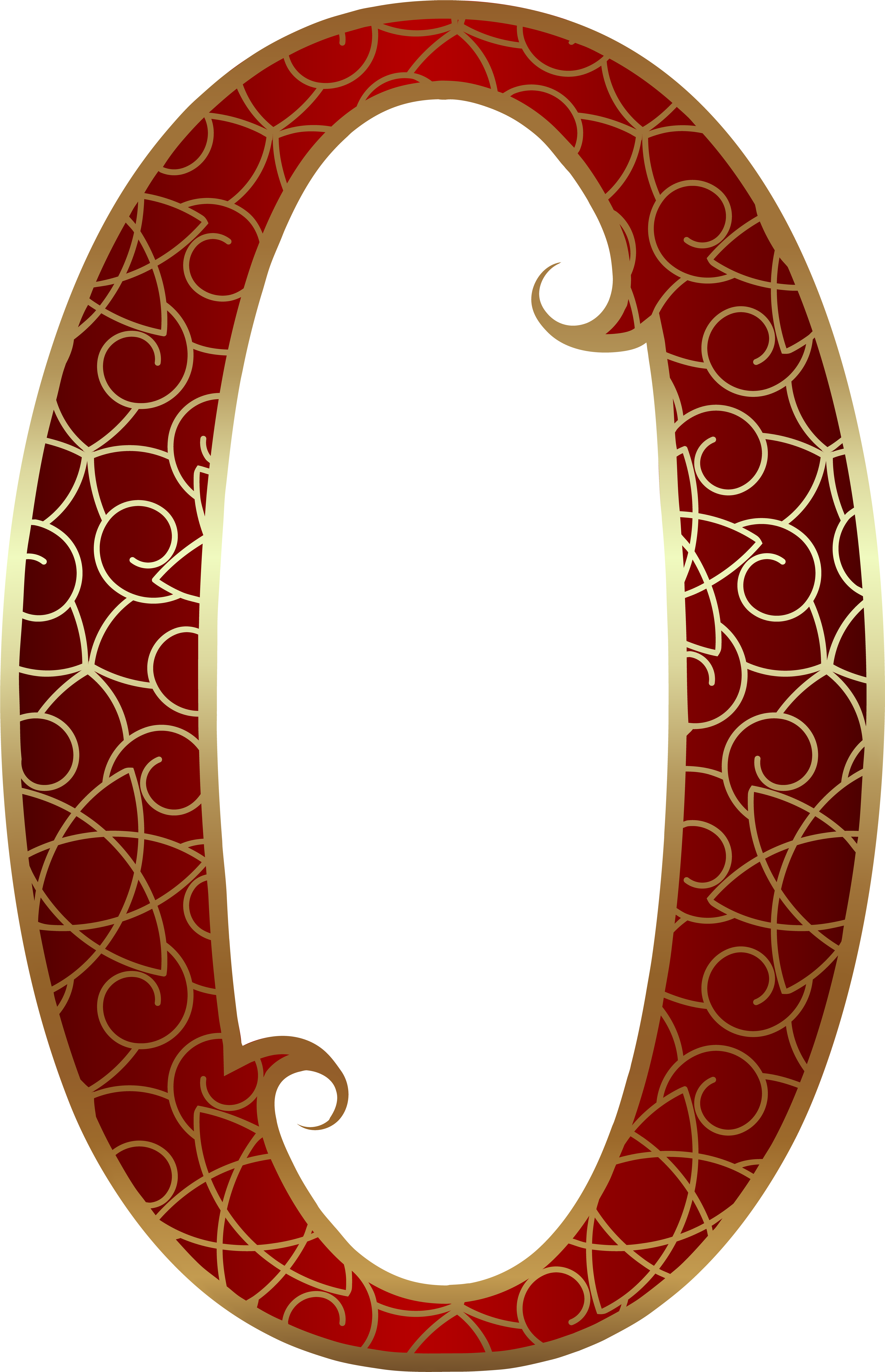 A Gold And Red Design On A Black Background
