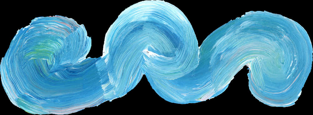 A Blue Swirl Of Paint