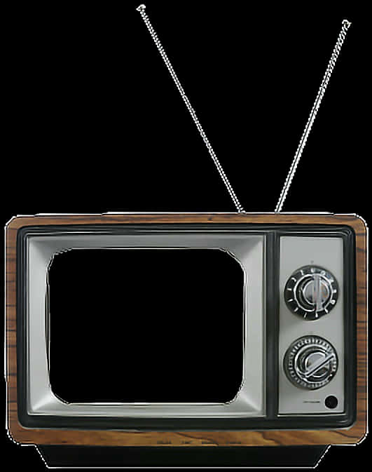 A Television With A Black Background