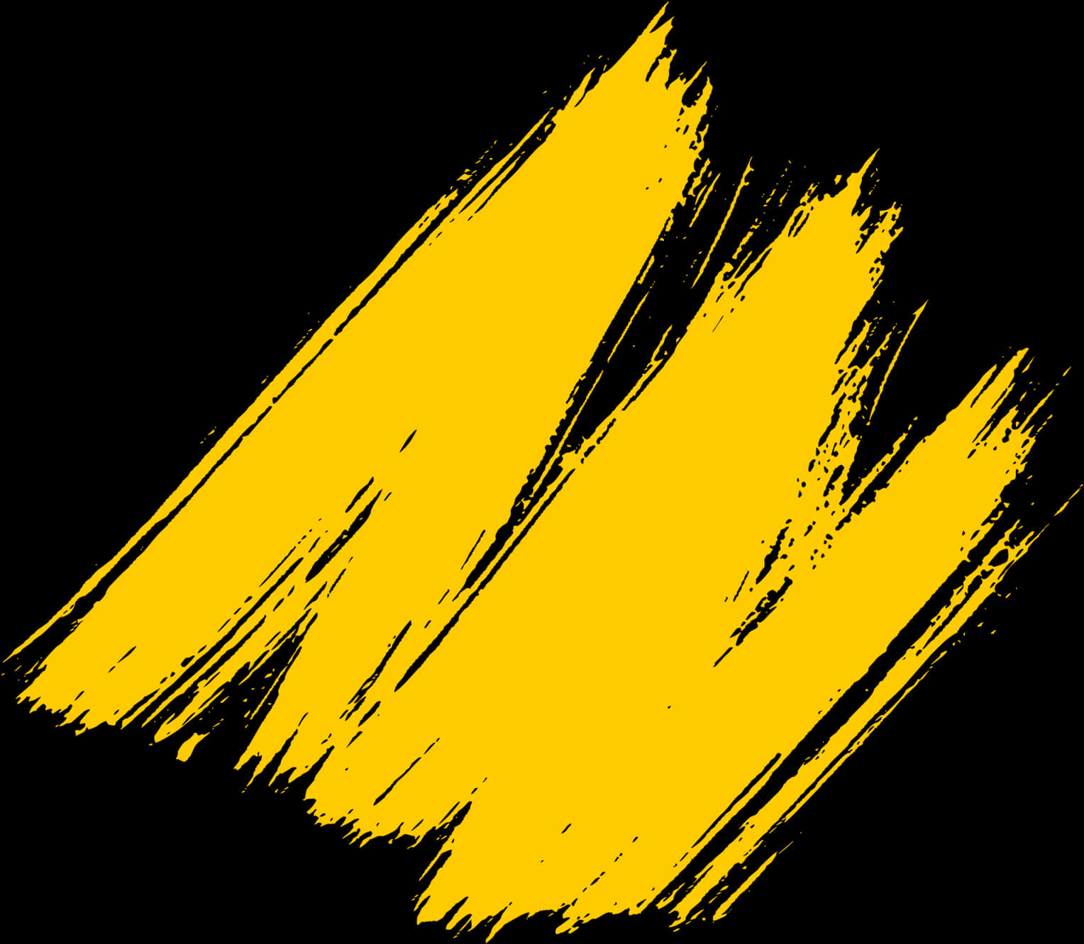 A Yellow Brushstroke On A Black Background