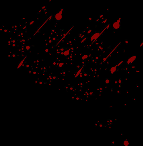 Red Splattered Paint On A Black Background