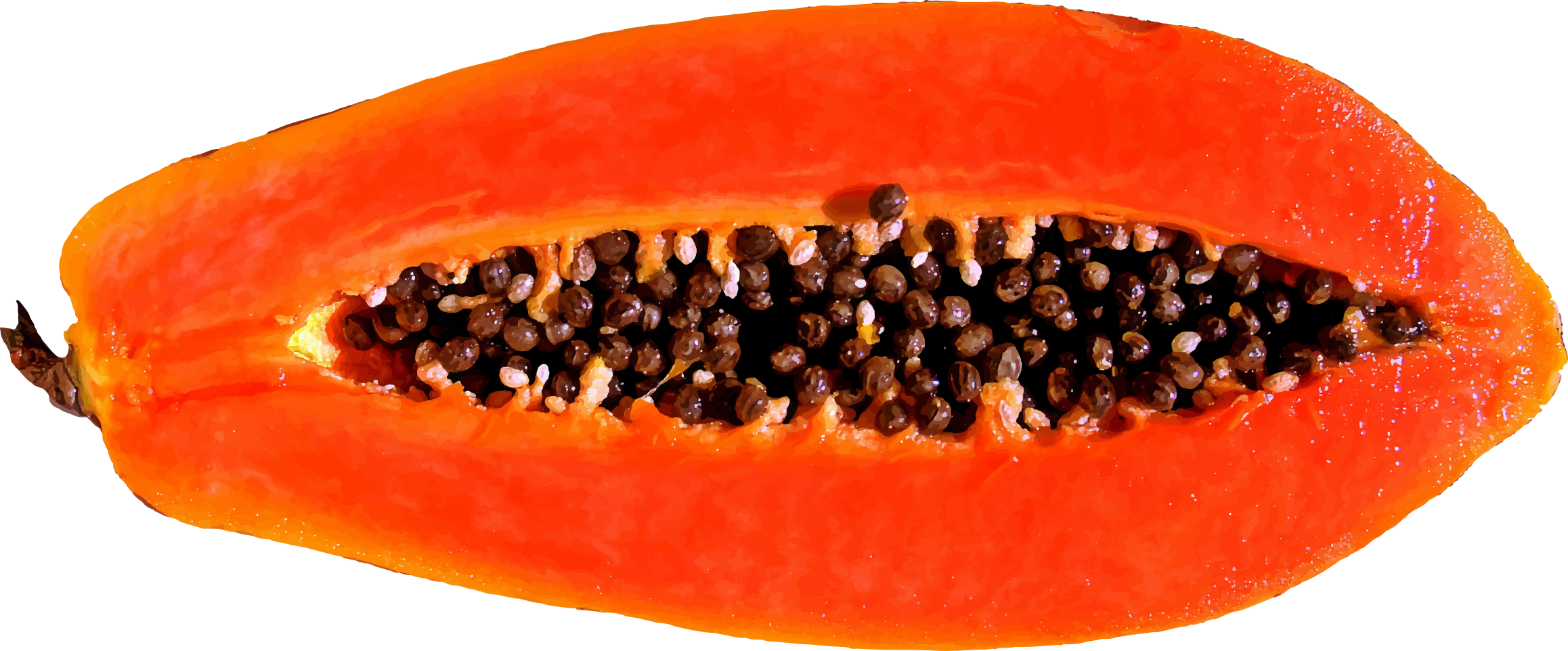 A Close Up Of A Papaya