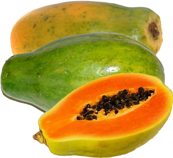 A Group Of Papaya Fruits