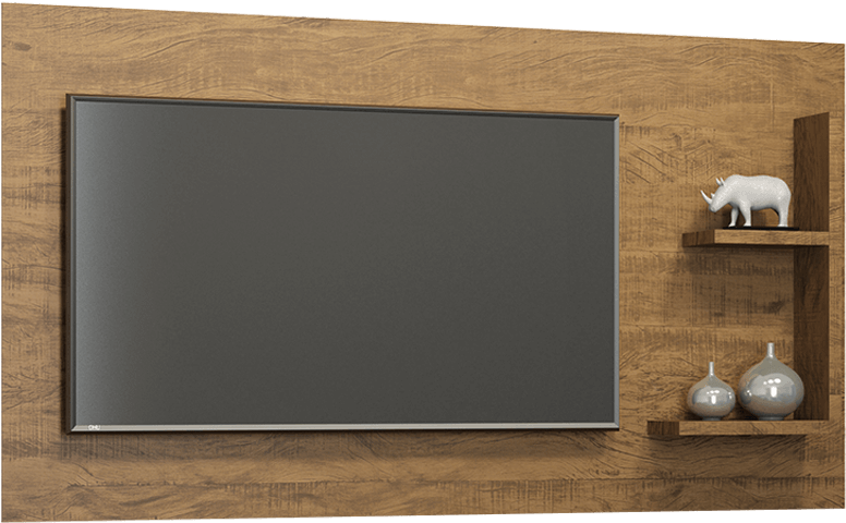 A Black Rectangular Object On A Wood Surface
