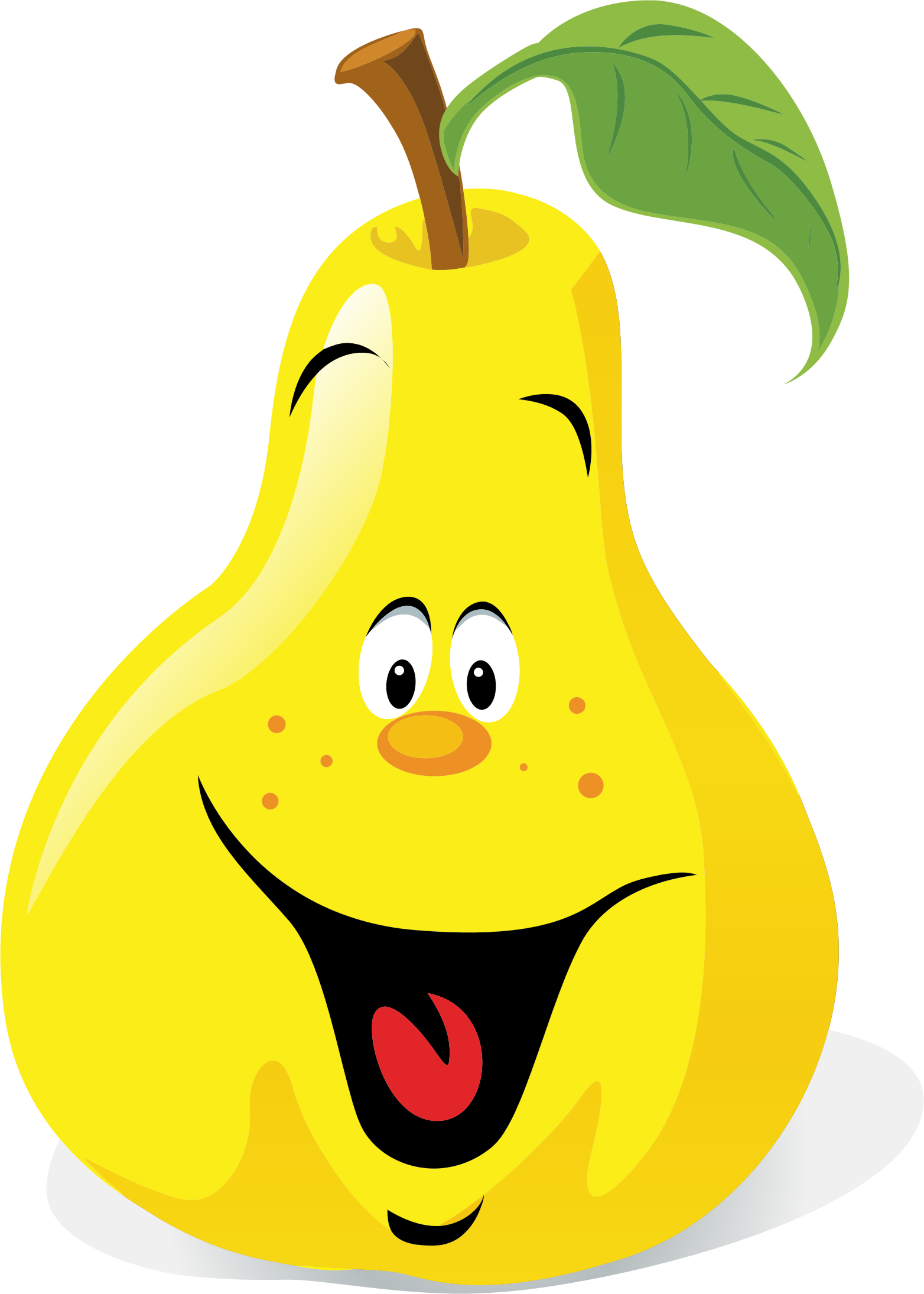 A Cartoon Of A Pear