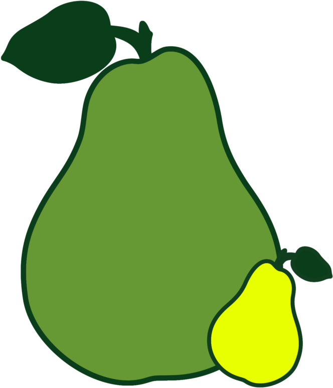 A Pear With A Leaf And A Pear With A Leaf