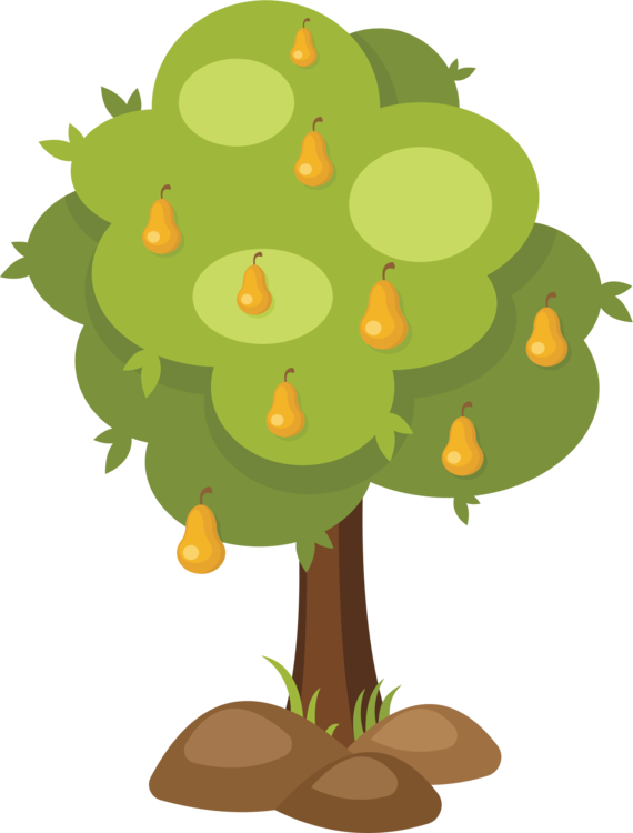 A Cartoon Of A Pear Tree