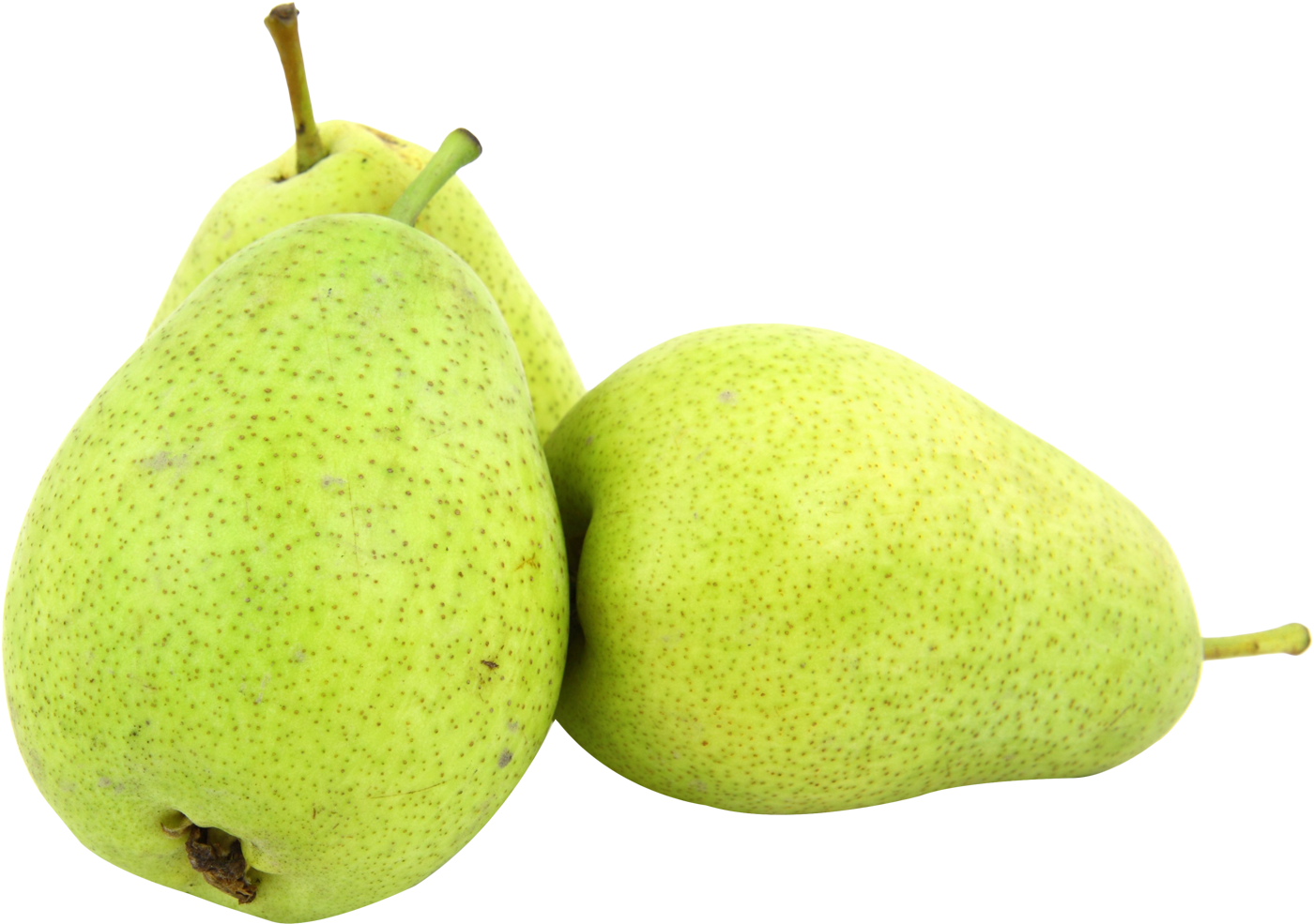 A Group Of Pears On A Black Background