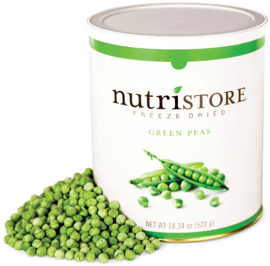 A Can Of Peas And A Pile Of Peas
