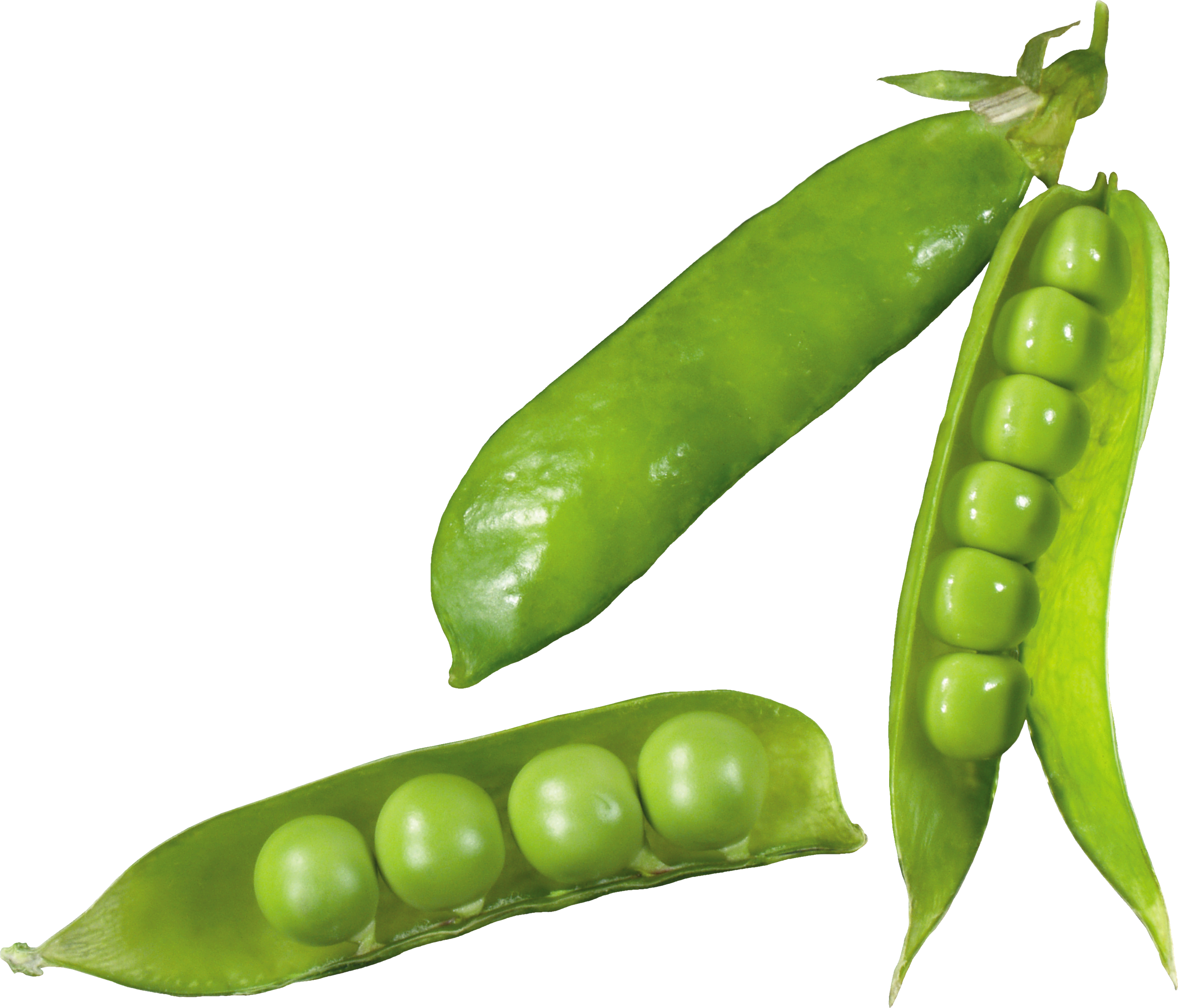 A Pea Pod With Peas In It