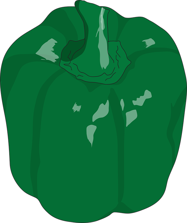 A Green Bell Pepper With A Spout Of Water