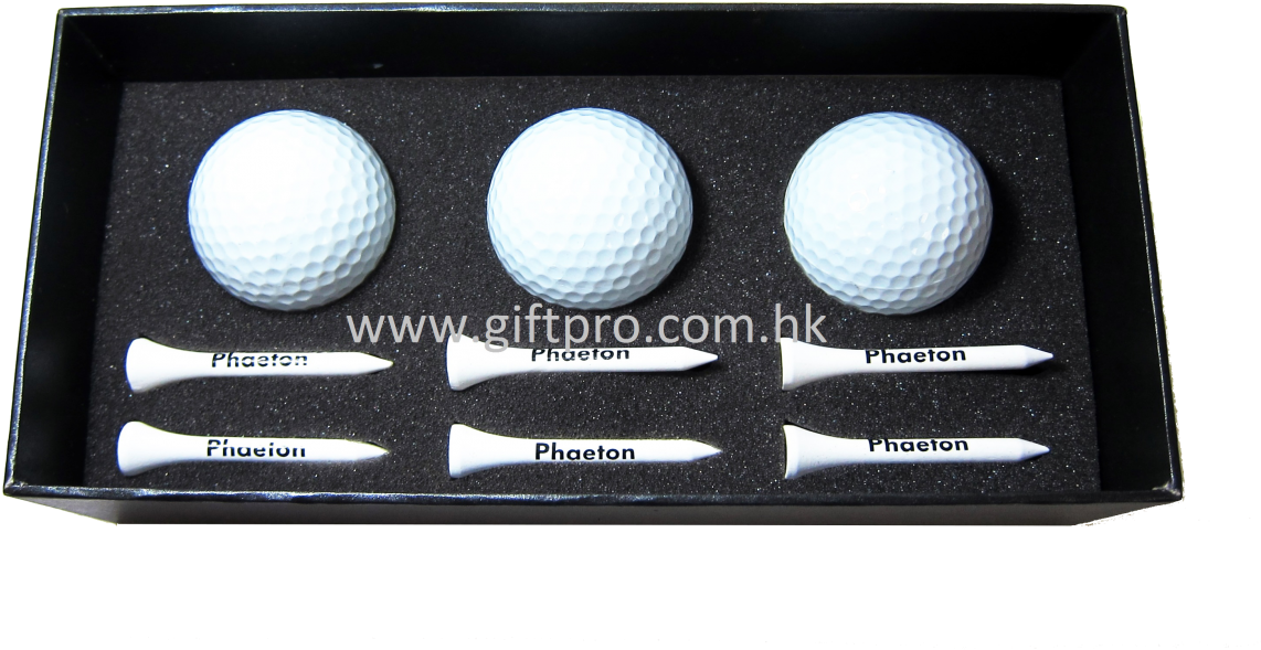 A Set Of Golf Balls And Tees