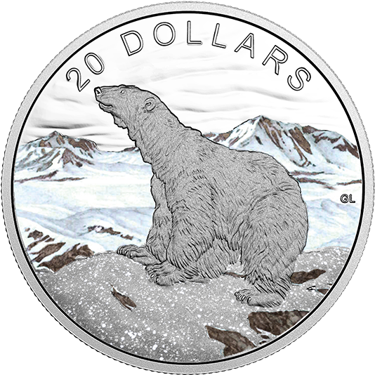 A Silver Coin With A Bear On It