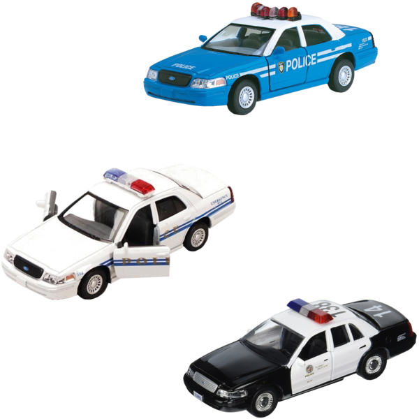 A Group Of Toy Police Cars