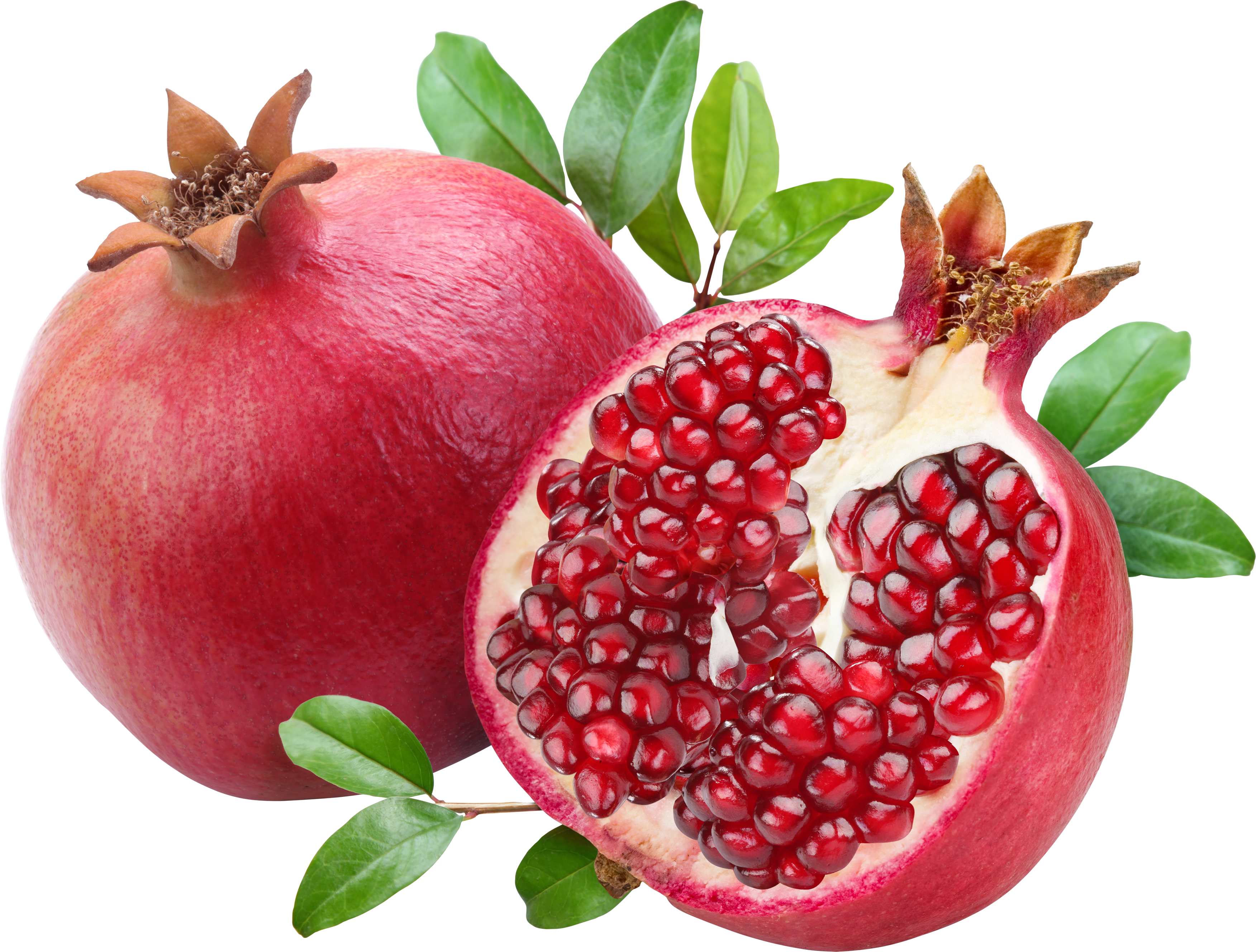 A Pomegranate With Leaves