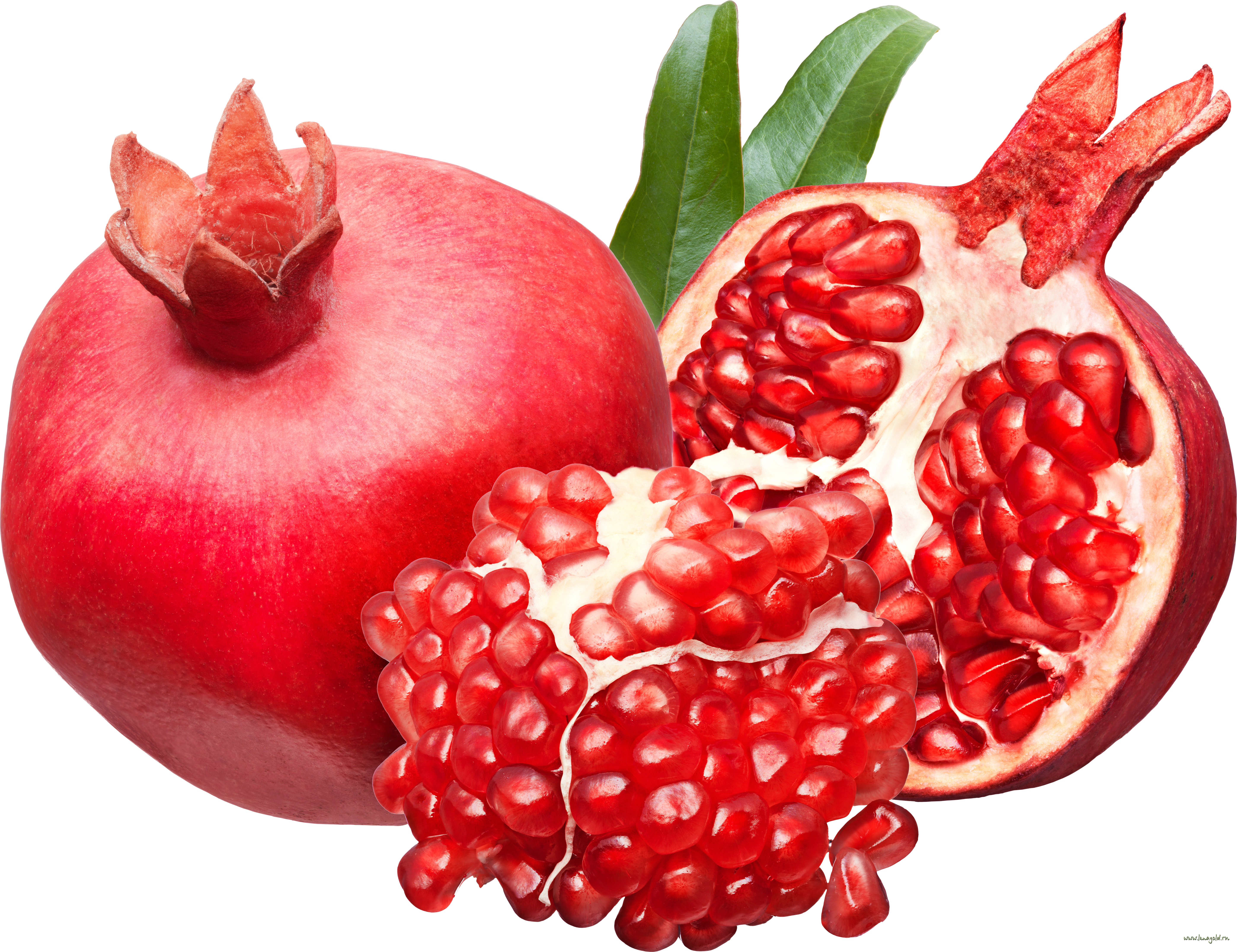A Pomegranate And A Cut Open Pomegranate