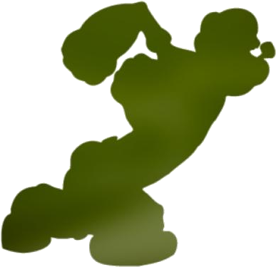 A Green Silhouette Of A Person