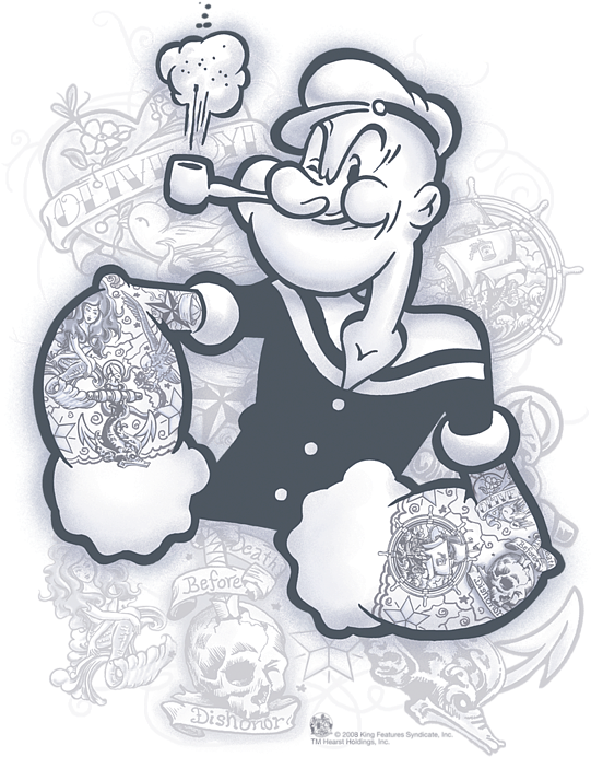 A Cartoon Of A Sailor Smoking A Pipe