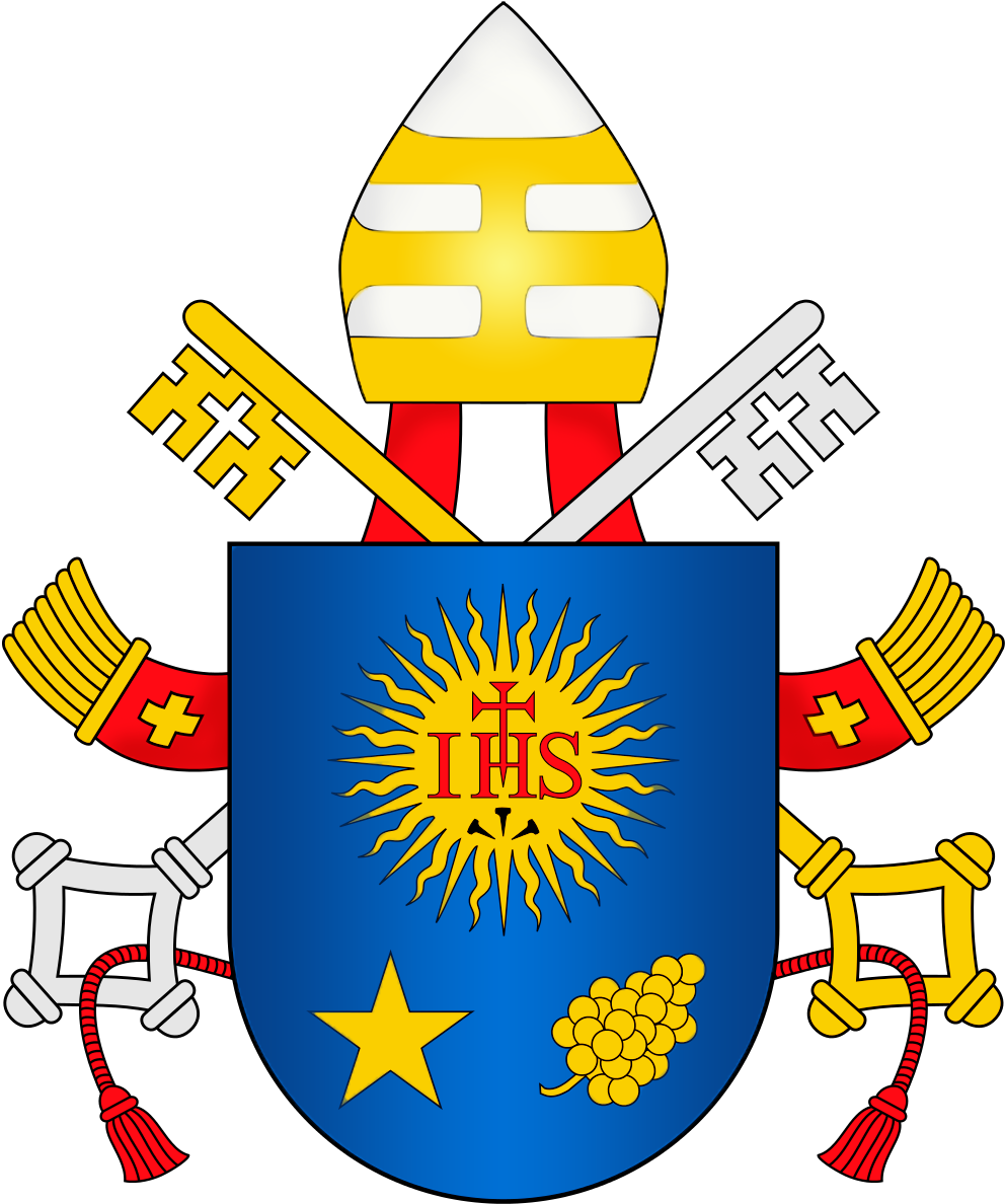 A Coat Of Arms With A Cross And Keys
