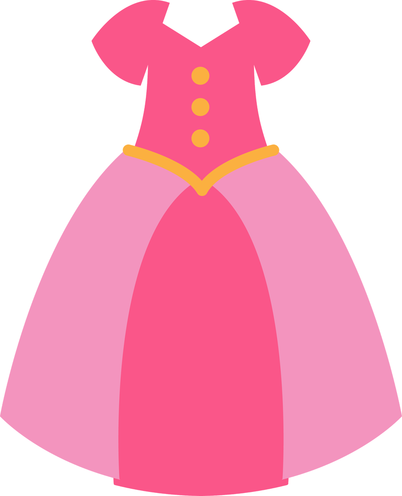 A Pink Dress With Gold Buttons