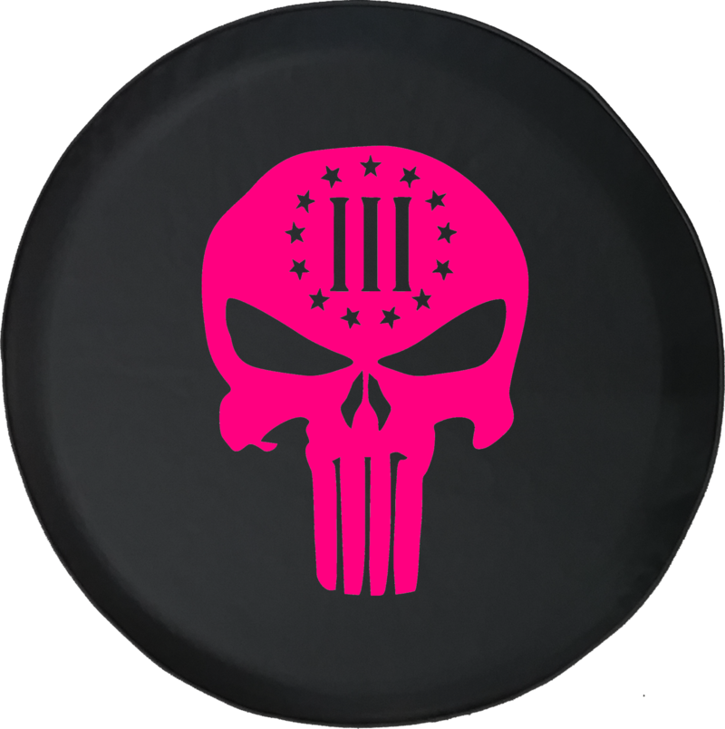 A Pink Skull On A Black Surface