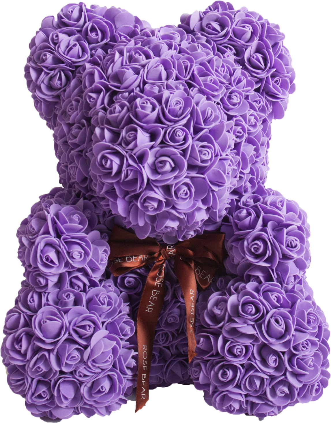 A Purple Teddy Bear Made Of Roses