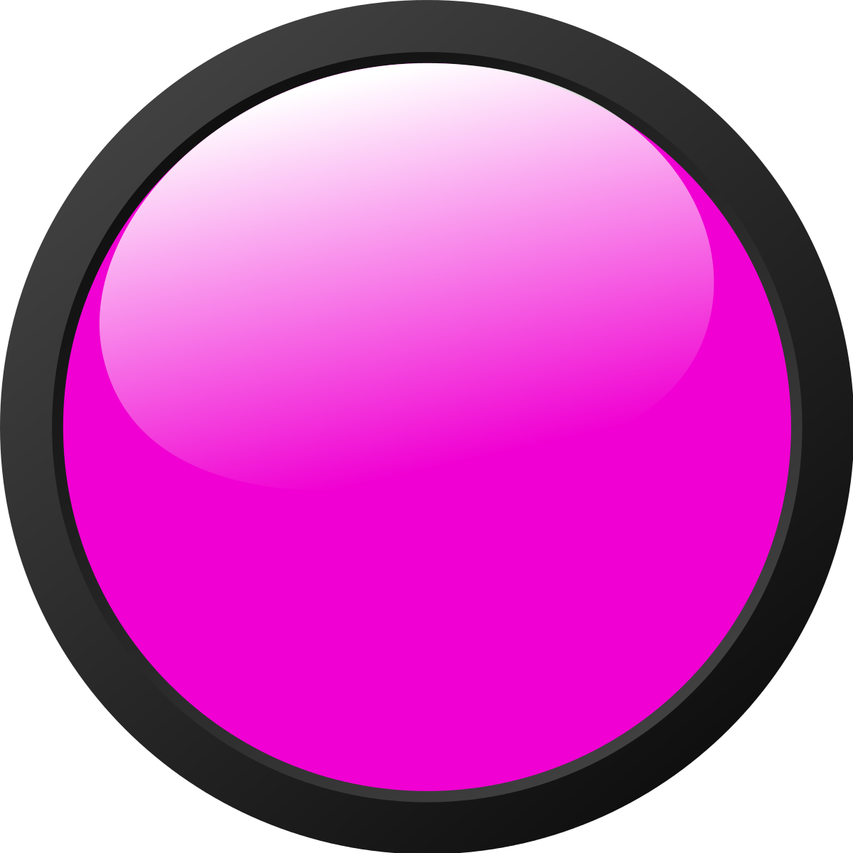 A Pink Button With Black Border